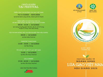 Thời gian các hoạt động tại Festival Quốc Tế Ngành Hàng Lúa Gạo