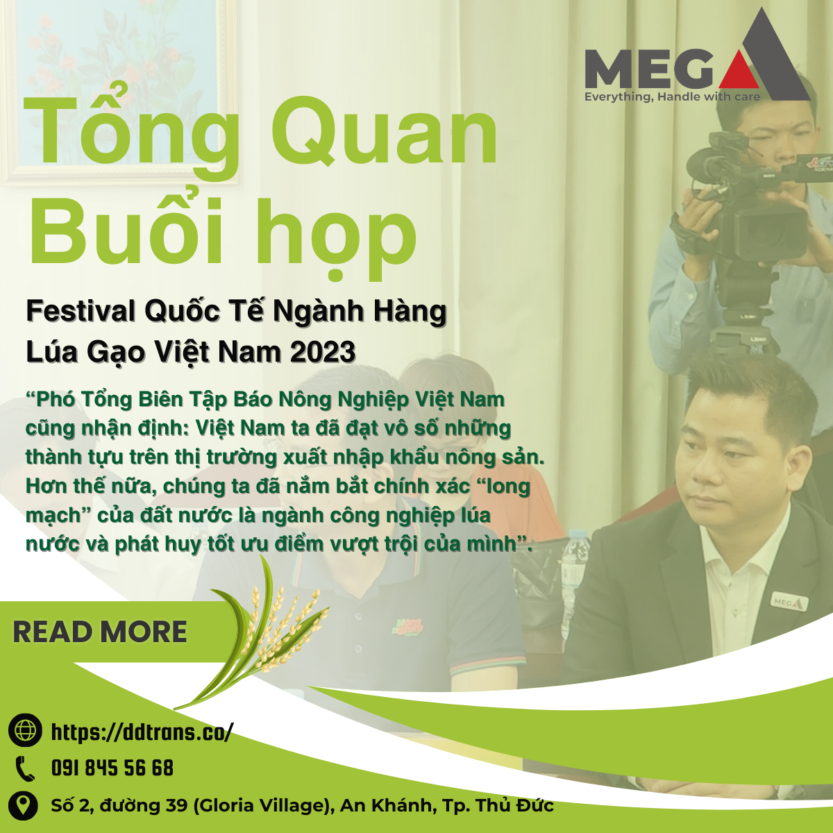 CEO Mega A Logistics - ông Đặng Đình Long tại buổi họp báo Festival Lúa Gạo 2023 