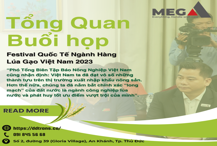 Tổng quan buổi họp báo Festival Quốc Tế Ngành Hàng Lúa Gạo 2023