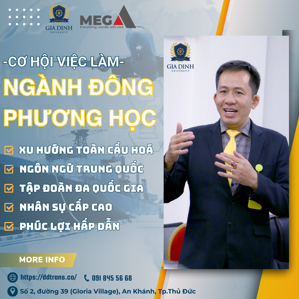 Sinh viên Đông Phương Học sở hữu không ít cơ hội làm việc với các doanh nghiệp quốc tế 