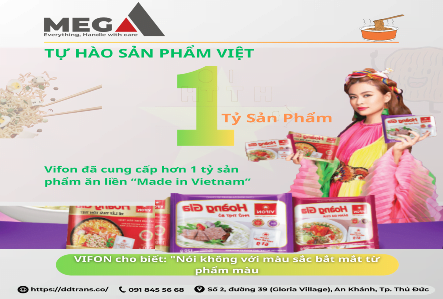 VIFON là một trong những doanh nghiệp chạm mốc xuất khẩu 1 tỷ sản phẩm ăn liền đến thị trường quốc tế