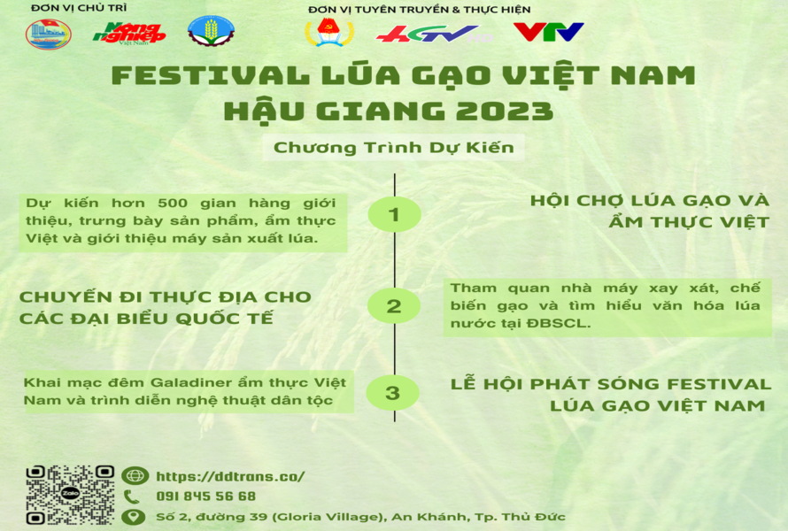 Các chương trình sự kiện tại Festival Quốc Tế Ngành Hàng Lúa Gạo Việt Nam 