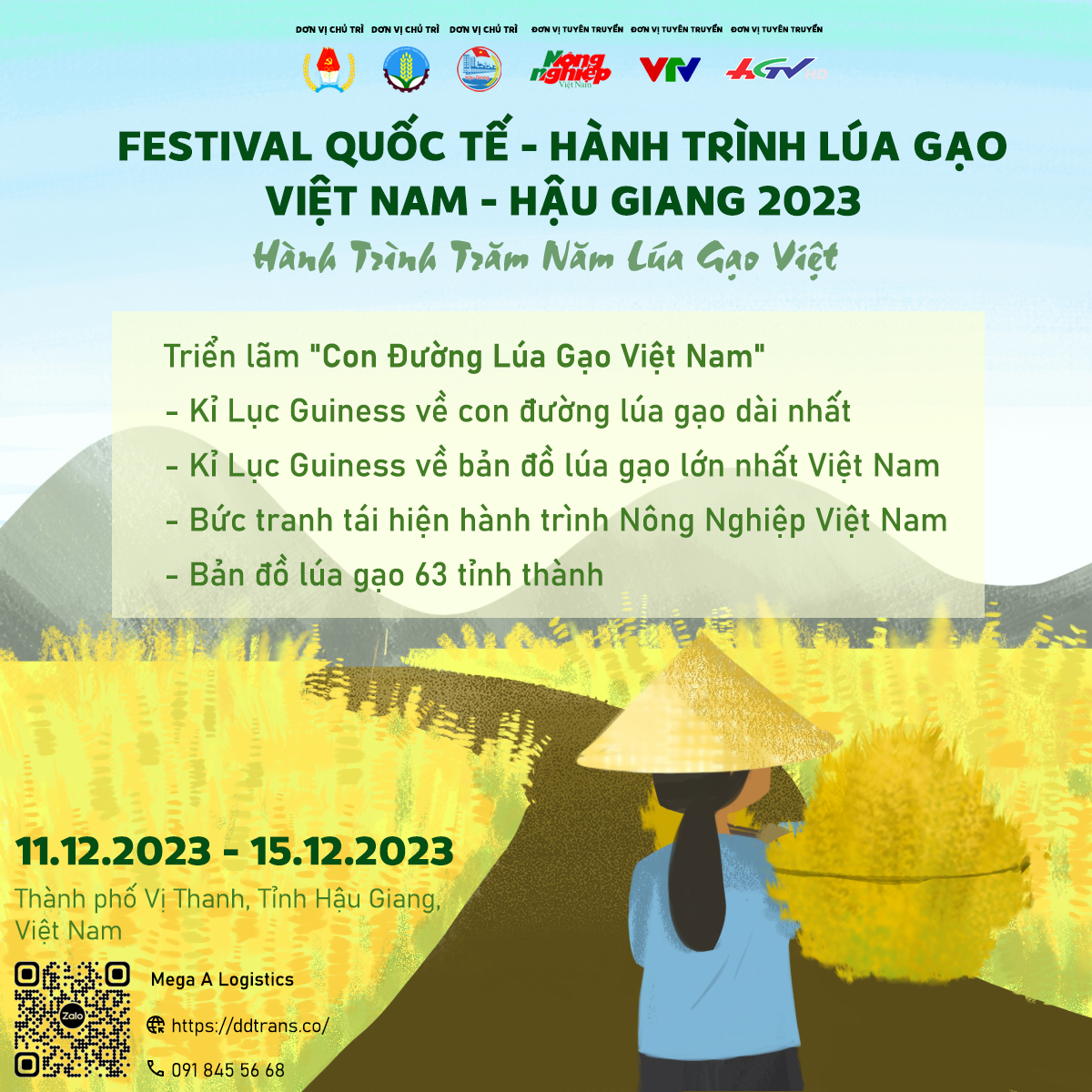 Triển lãm "Con đường lúa gạo" tại Festival Lúa Gạo Việt Nam 2023