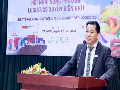 Ông Đặng Đình Long - CEO Mega A Logistics phát biểu tại hội nghị Logistics xuyên biên giới