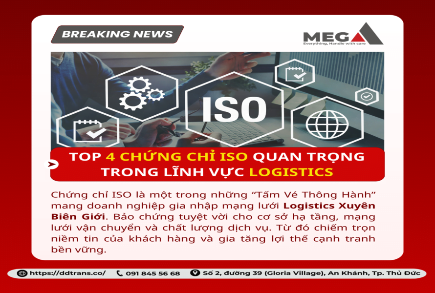 Top 4 chứng chỉ ISO quan trọng trong ngành Logistics 