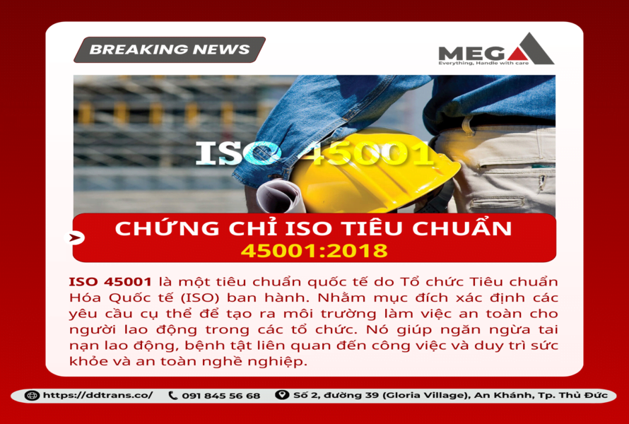 Chứng chỉ ISO 45001:2018