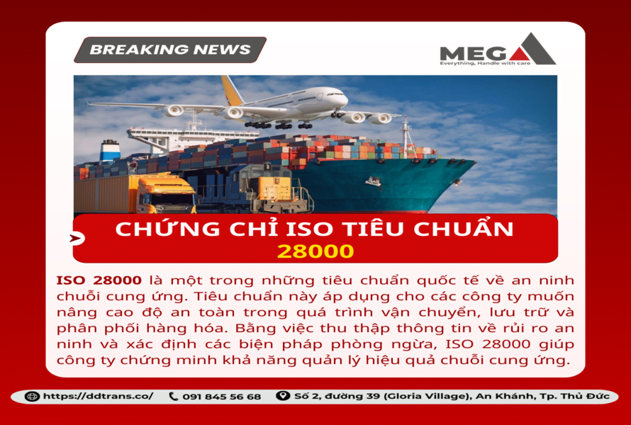 Chứng chỉ ISO 2800 áp dụng cho ngành Logistics 