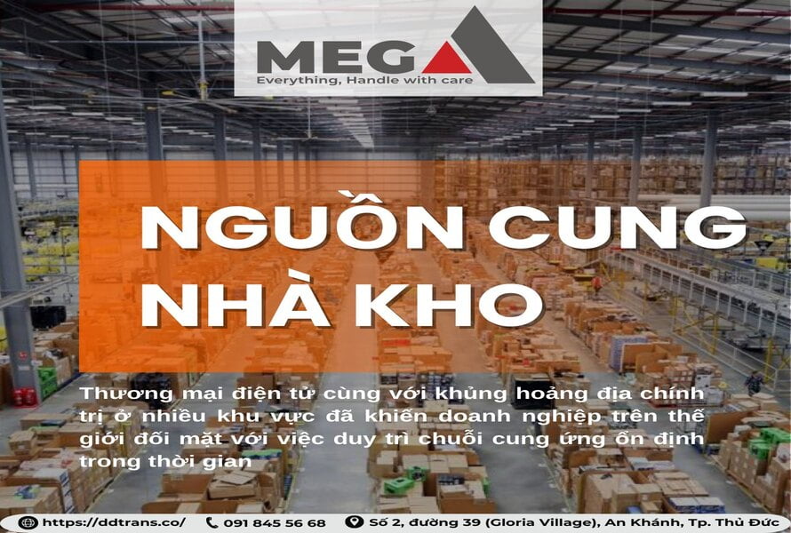 Nguồn cung nhà kho bùng nổ khi doanh nghiệp có nhu cầu lưu trữ ổn định trong dài hạn